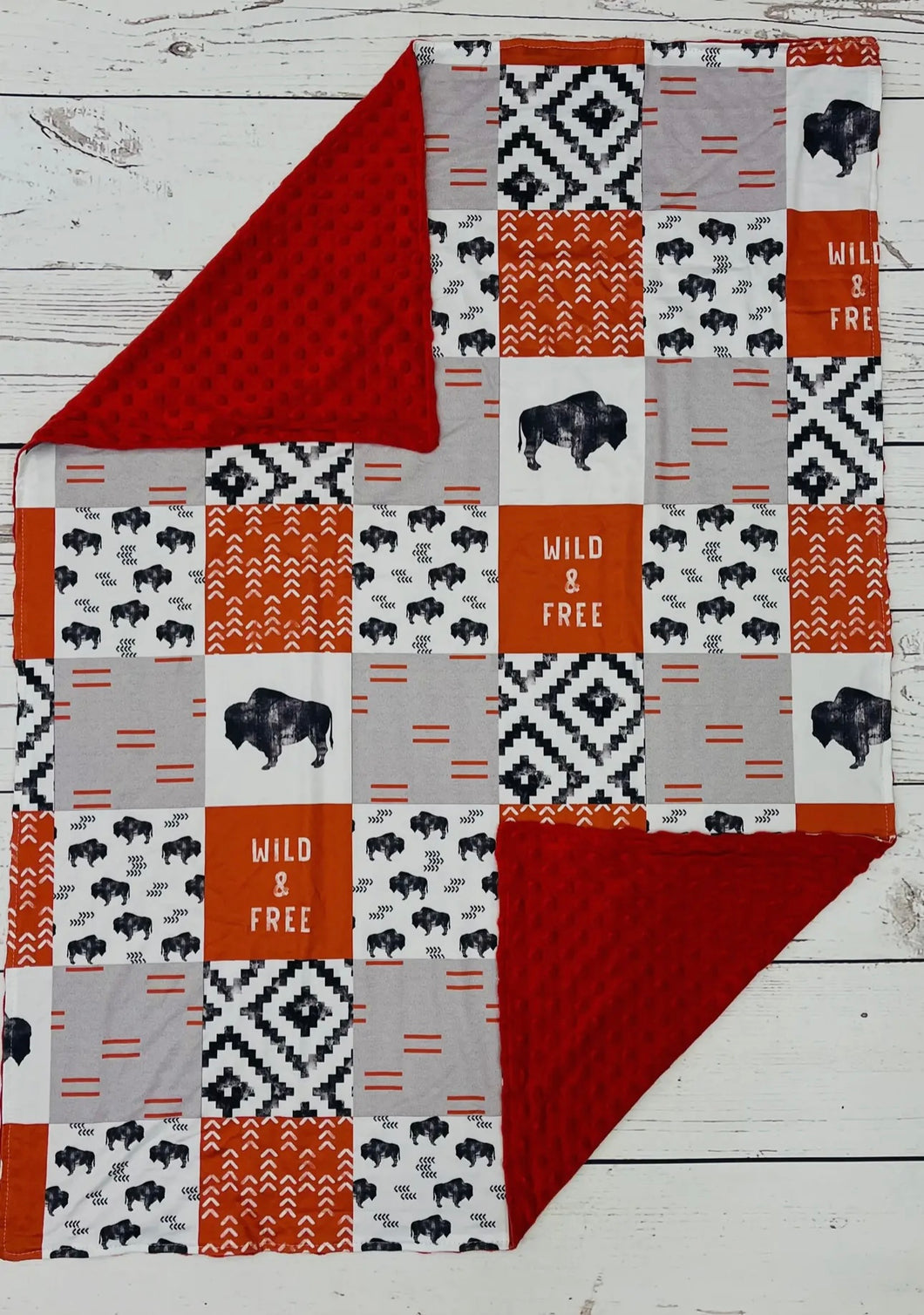 Wild and free stroller blanket