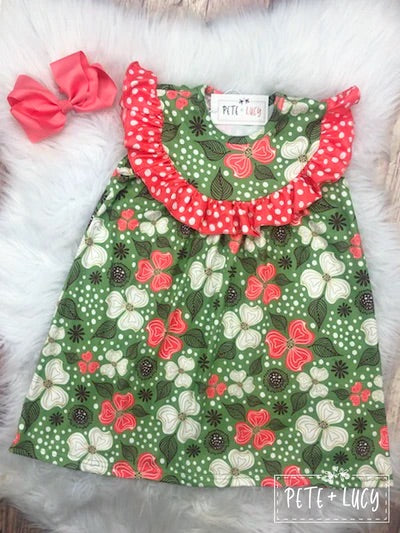 Pete & Lucy Green Floral Dress