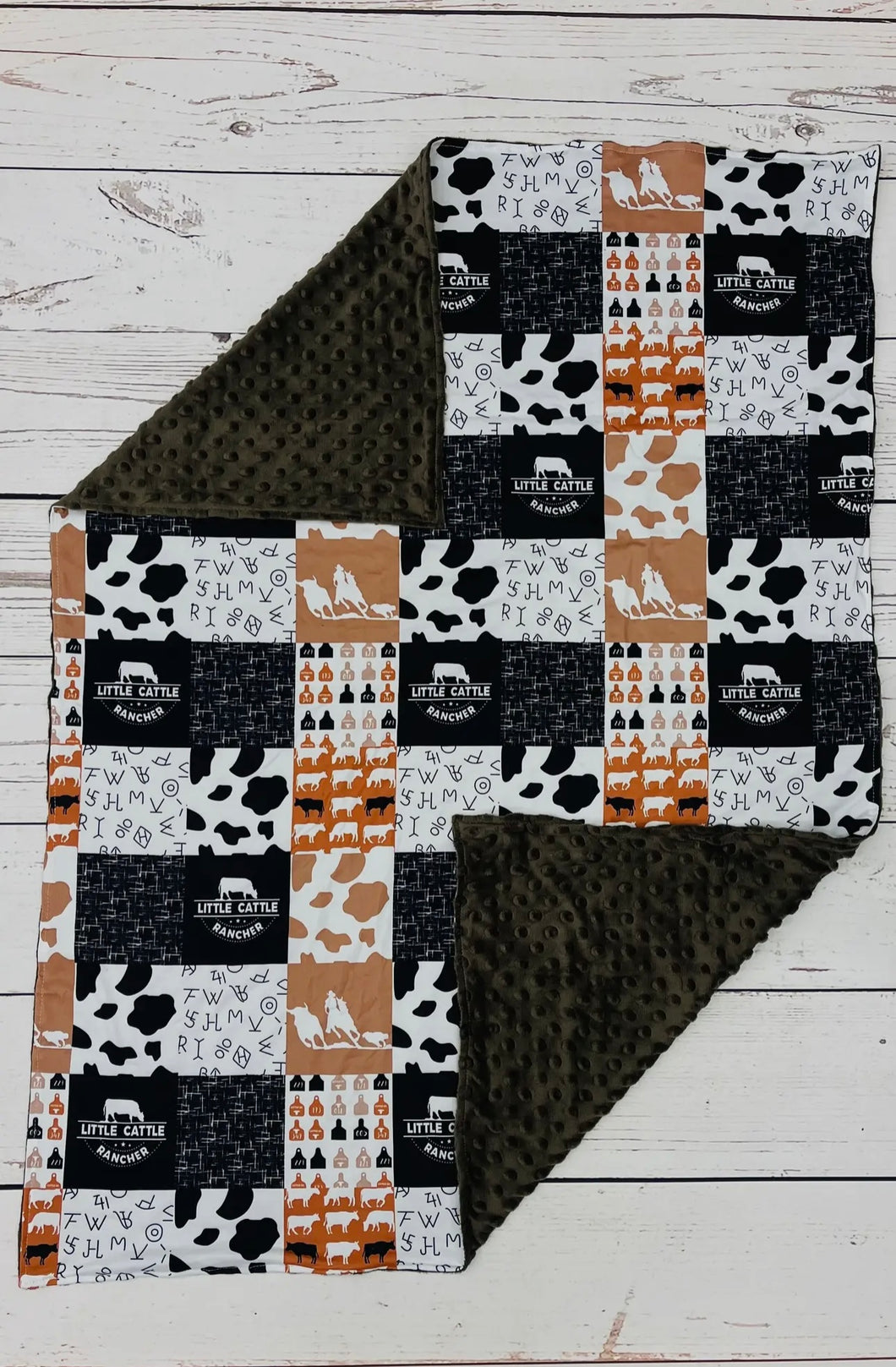 Little cattle rancher stroller blanket