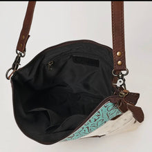 Load image into Gallery viewer, Western Crossbody Turquoise Leather
