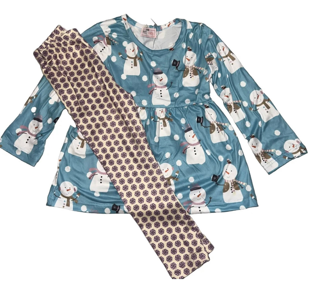 Pete & Lucy Winter Snowman Pant Set