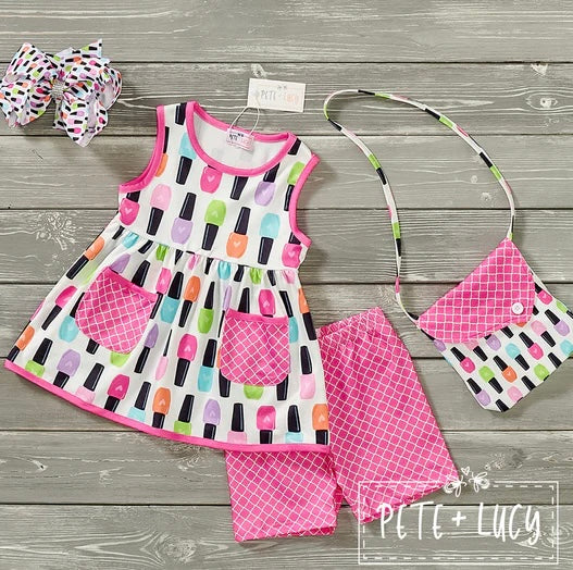 Pete & Lucy Nail Polish Short Set