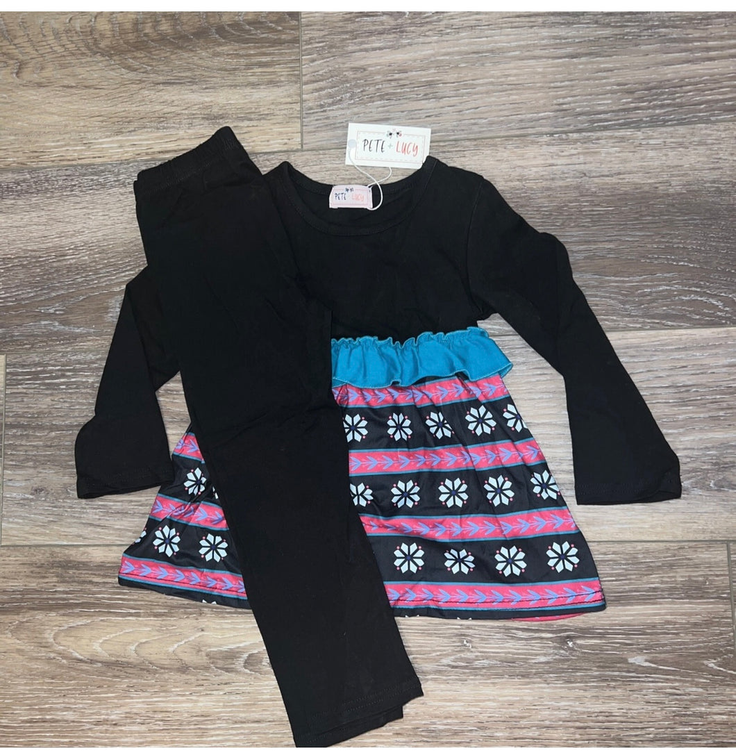 Pete and Lucy Snowflake Pant Set