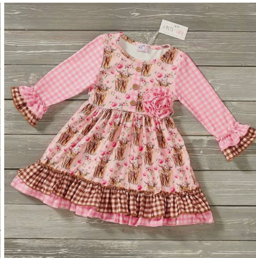 Pete & Lucy Cows and Roses Dress