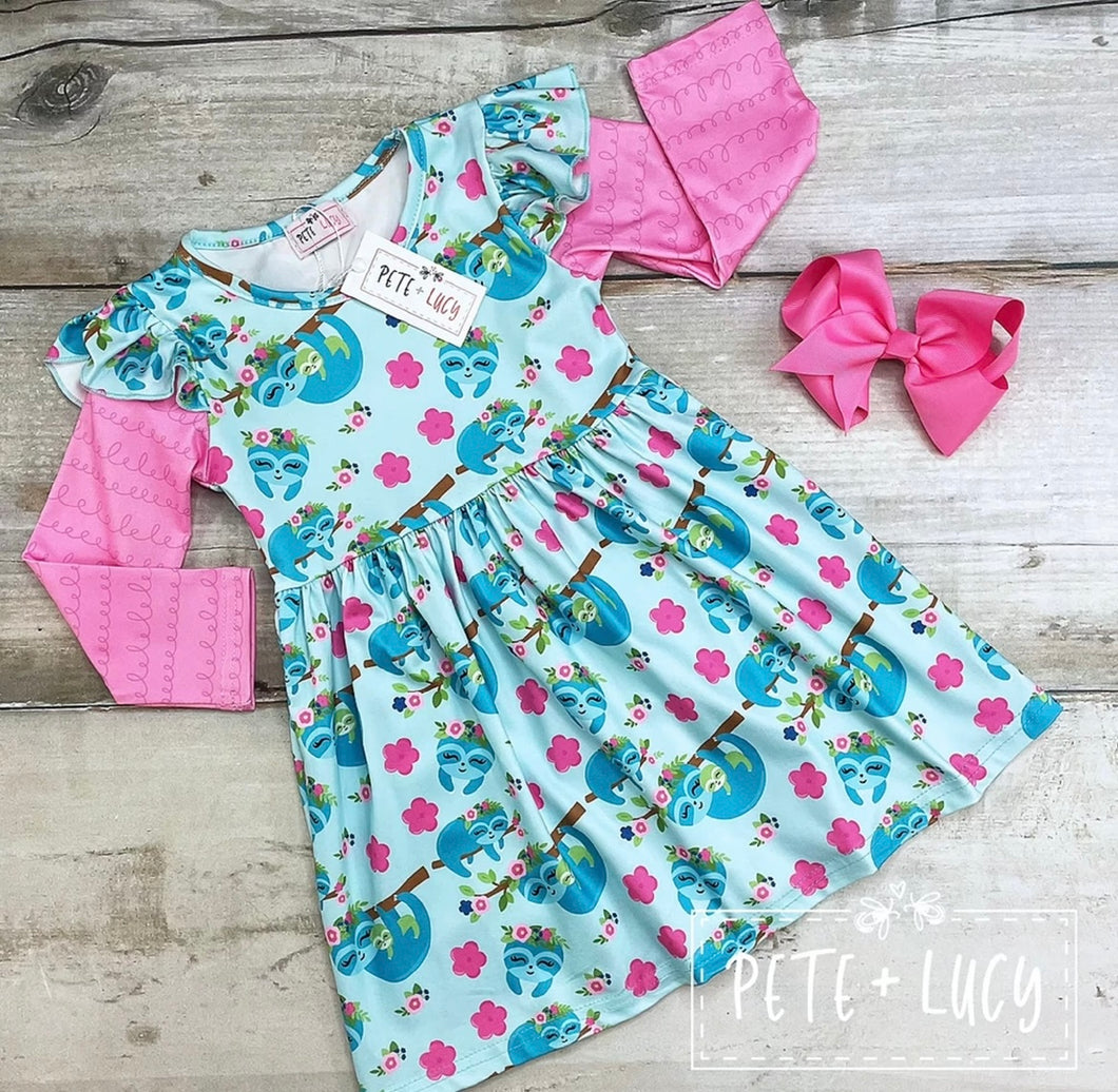 Pete & Lucy Silly Sloth Dress