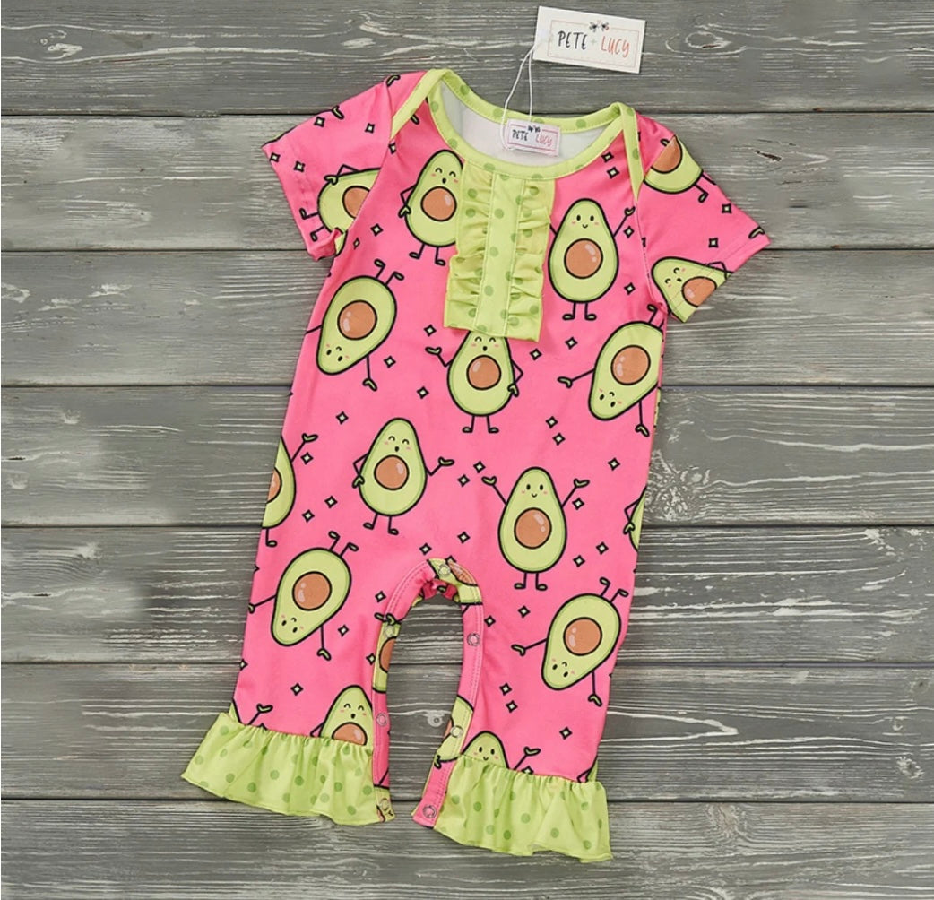 Pete & Lucy Adorable Avocado Romper