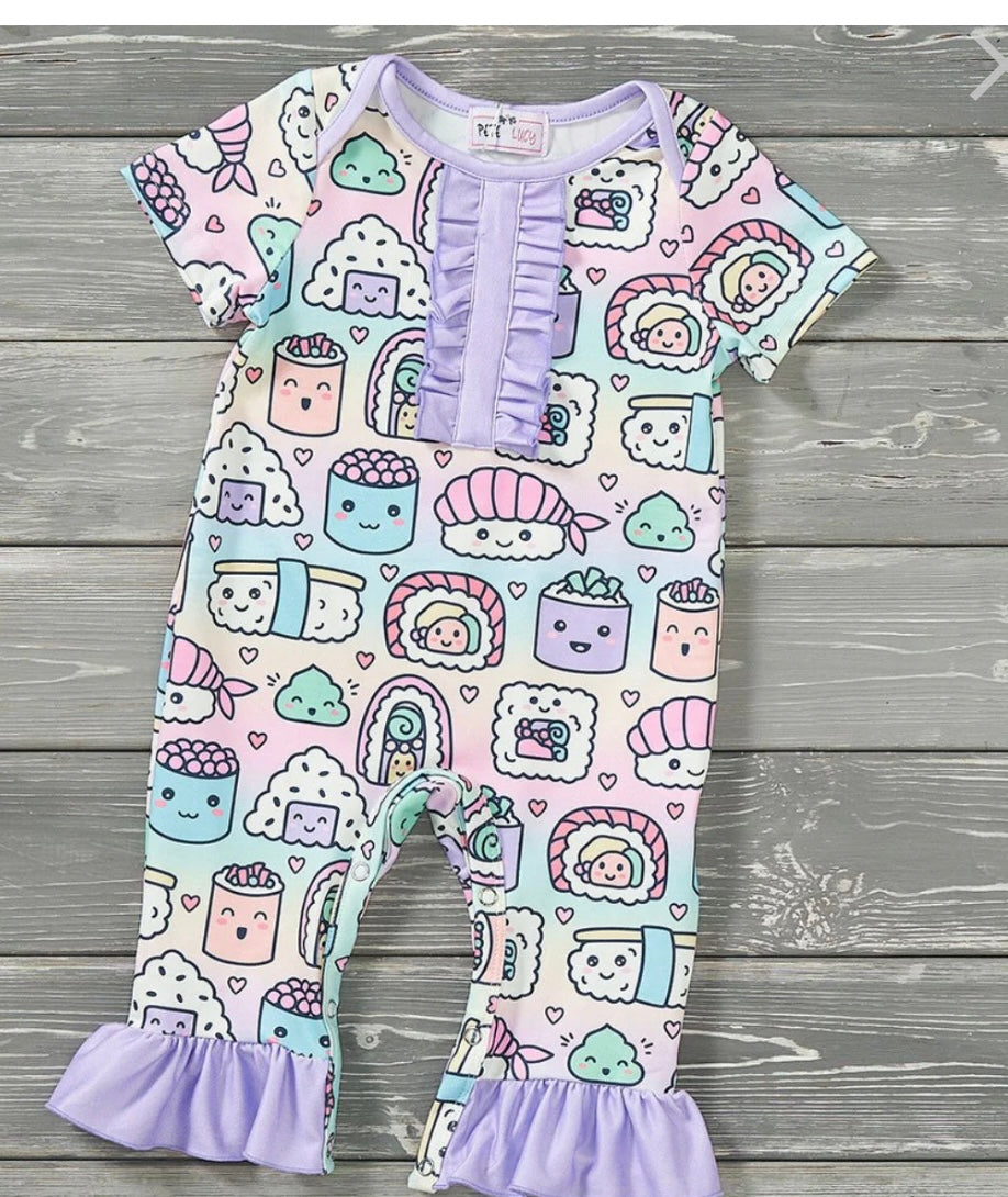 Pete and Lucy Sushi Friends Romper