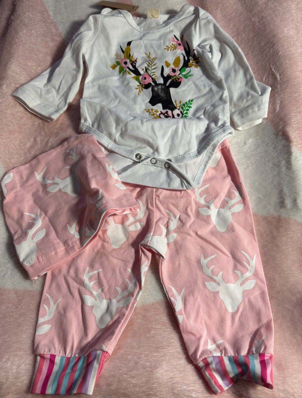 Pink Deer 3pc Set