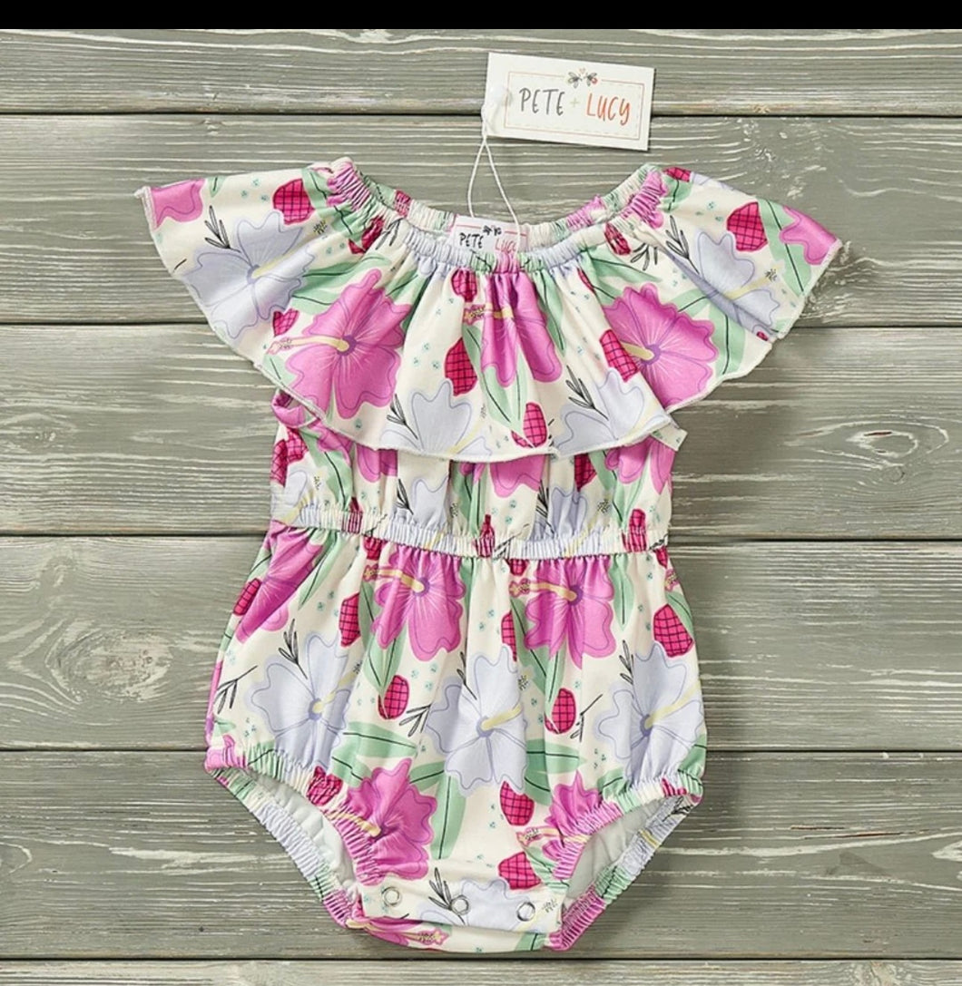 Pete and Lucy Hibiscus in the Breeze Romper
