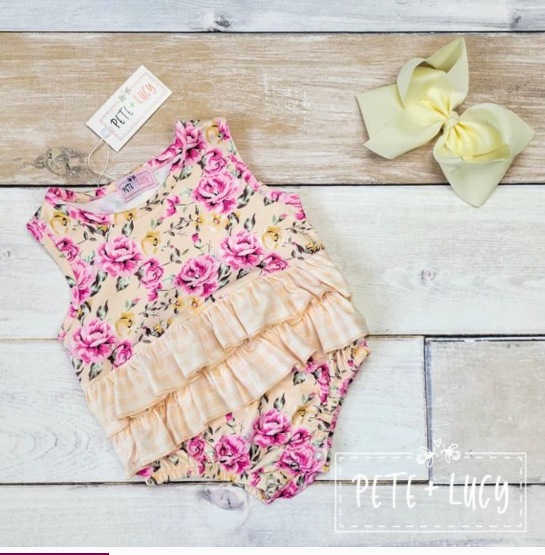Pete & Lucy Antique Floral Romper