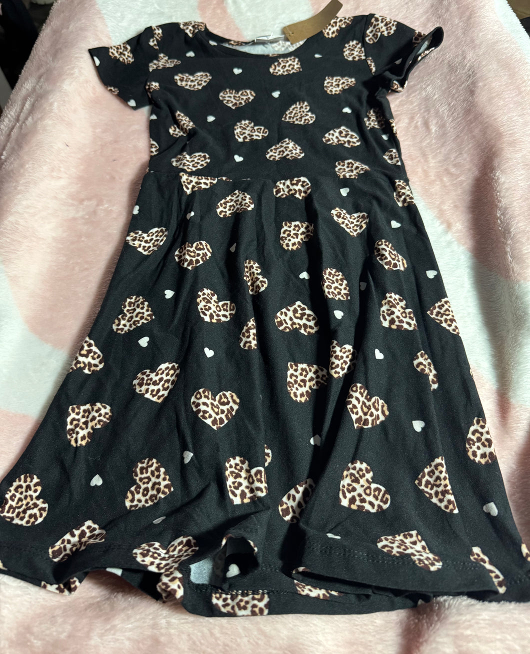 Black Leopard Heart Dress
