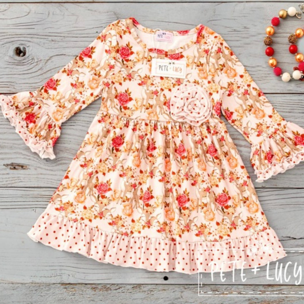 Pete and Lucy Deer & Roses Dress