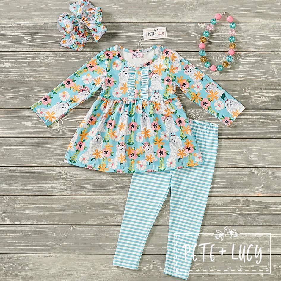 Pete and Lucy Daisy Doggie Pant Set