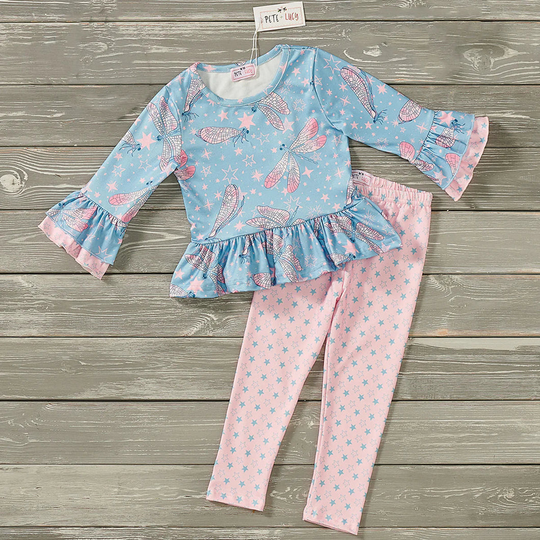 Pete and Lucy Dancing Dragonfly Pant Set