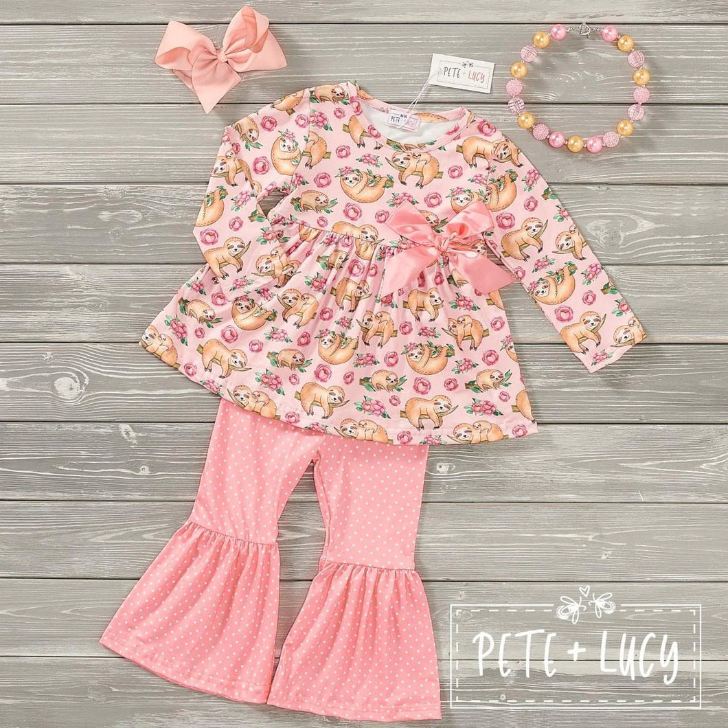 Pete and Lucy Soothing Sloth Pant set