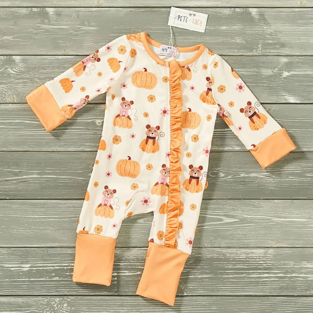 Pete and Lucy Pumpkin Patch Pals Romper