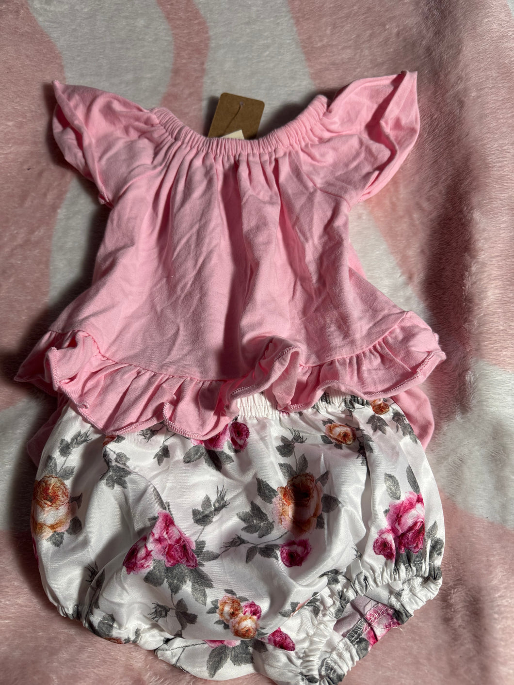 Pink High Low floral 2pc
