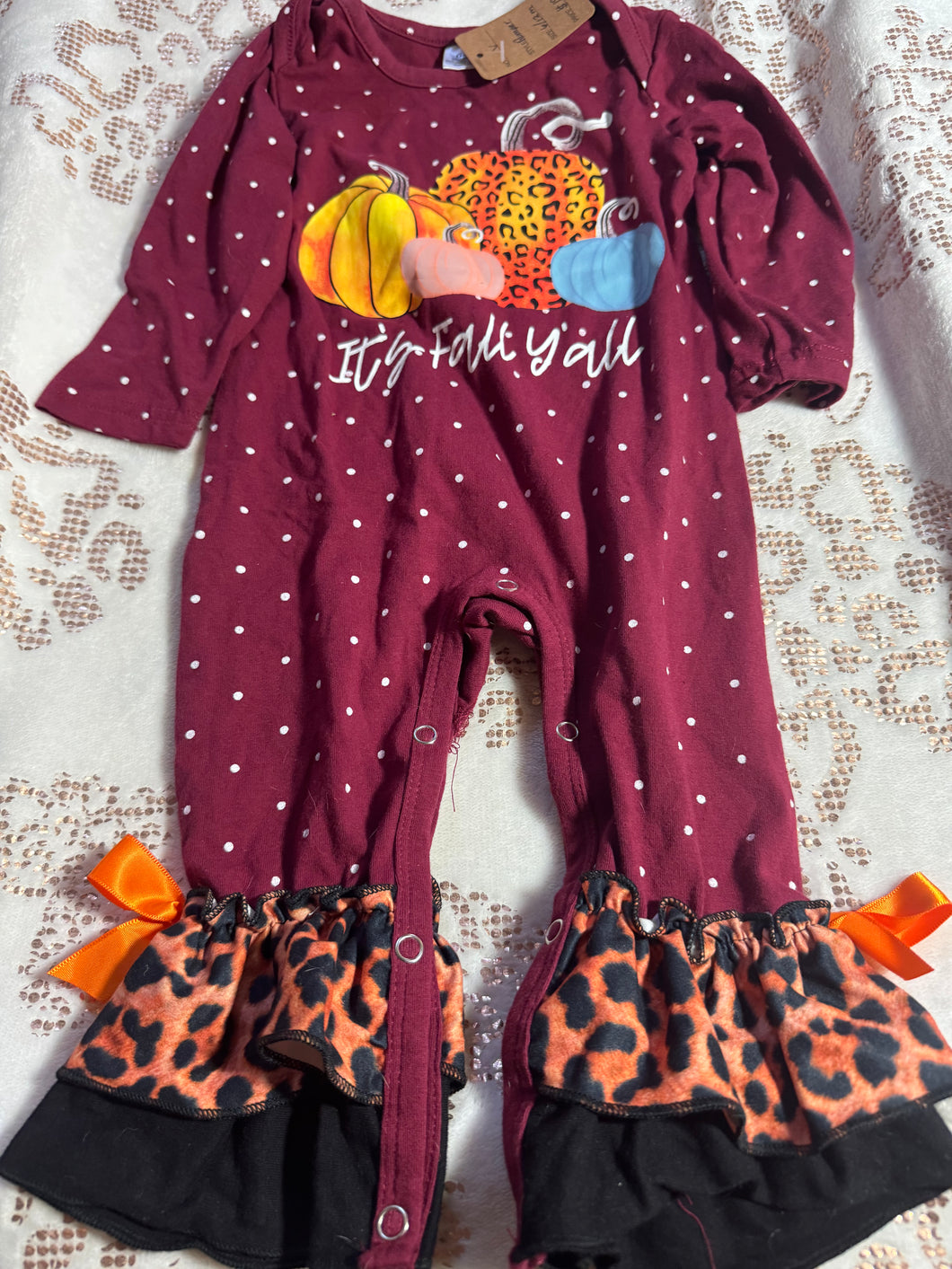 It’s Fall Pumpkin Romper