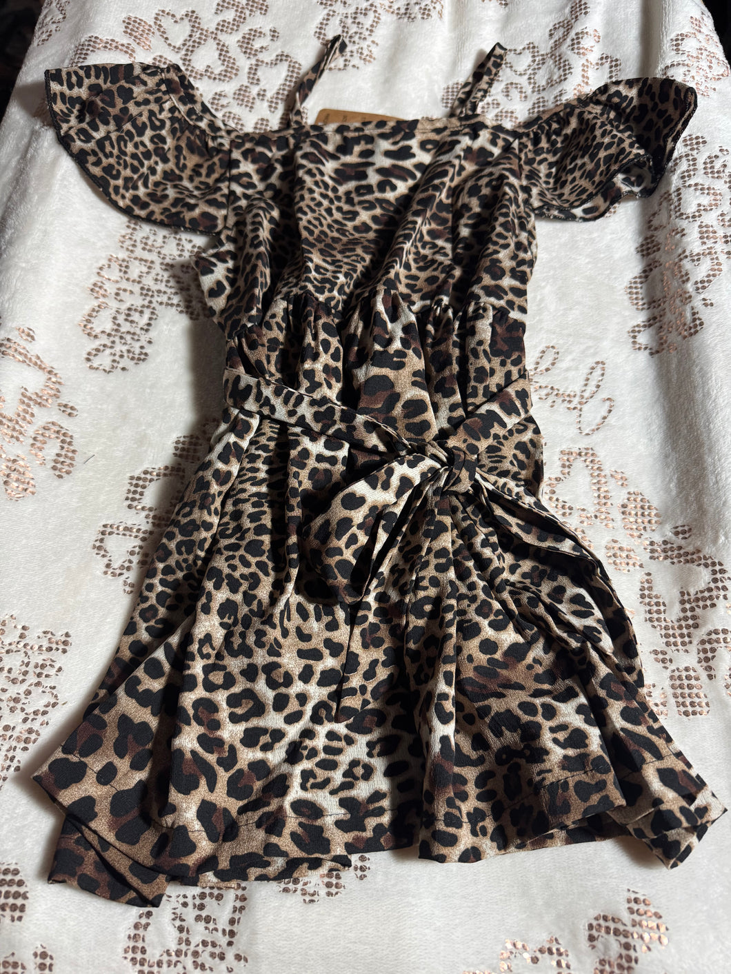 Leopard Cold Shoulder Dress