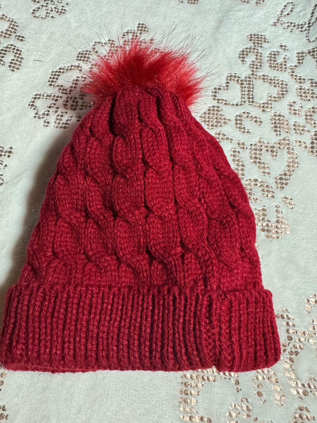 Red Knit Beanie