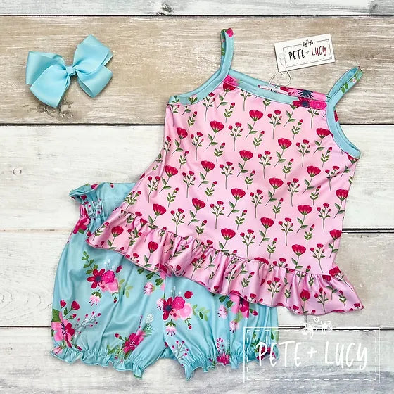 Pete & Lucy Summer Floral Short Set