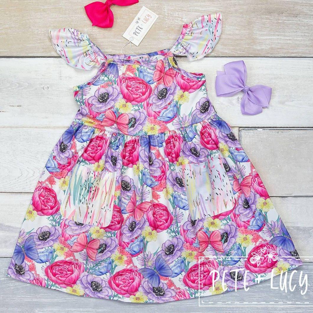Pete & Lucy Water Color Rose Dress
