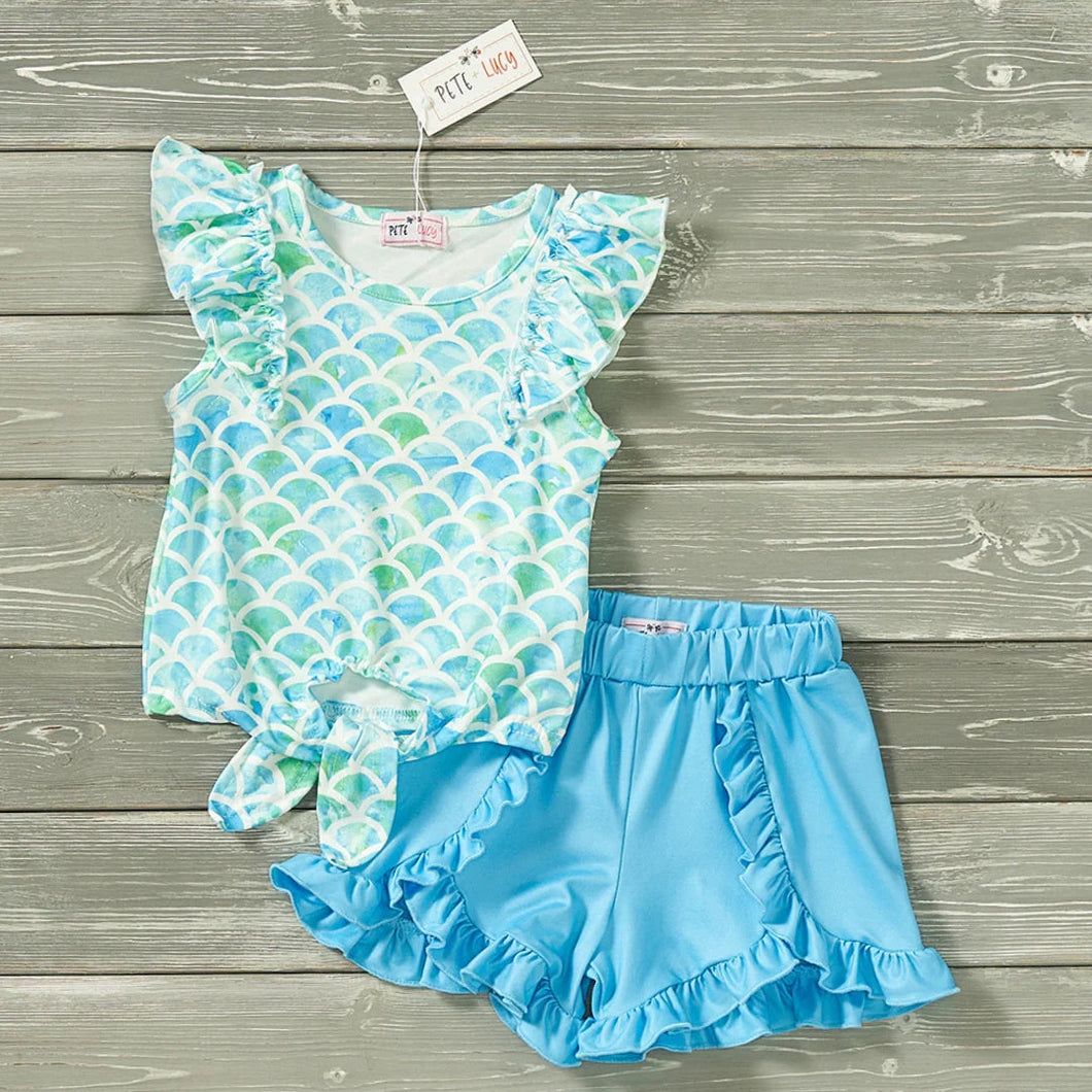 Pete & Lucy Marvelous Mermaid Short Set