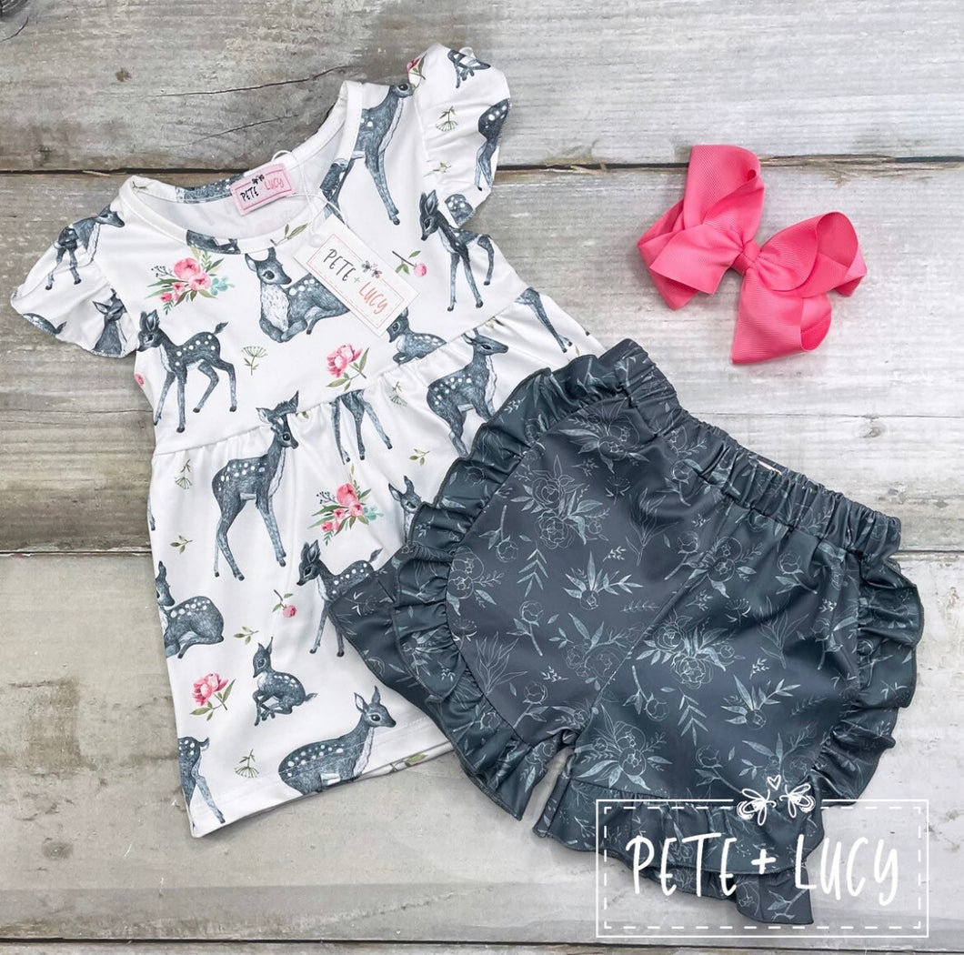 Pete & Lucy Oh Deer Short Set