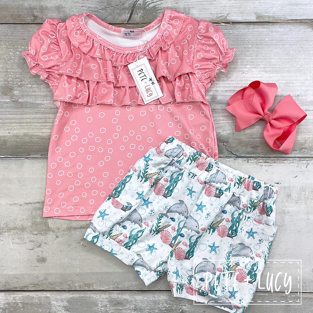 Pete & Lucy Dolphin Days Short Set