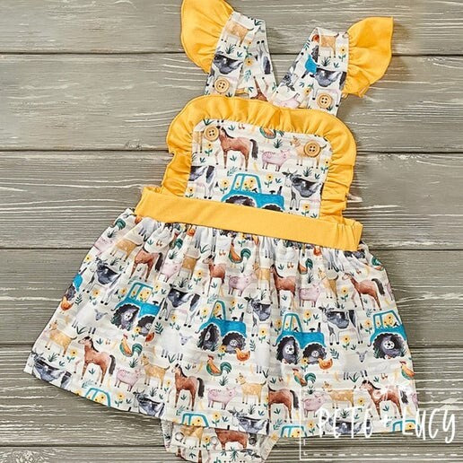 Pete & Lucy Down on the Farm Romper