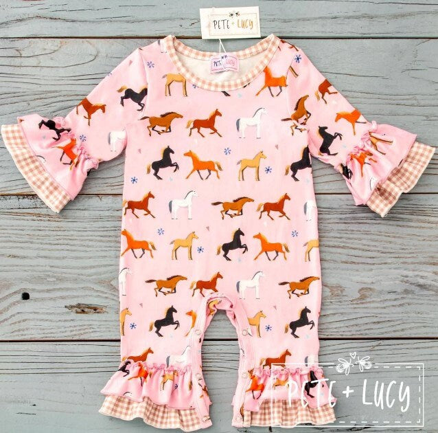 Pete & Lucy Horse Romper