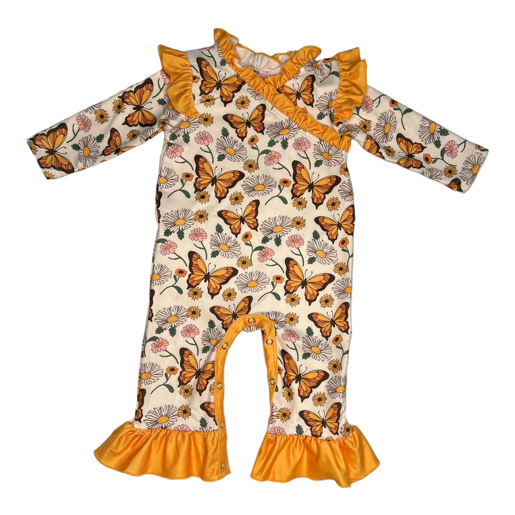 Pete & Lucy Honeycomb Butterfly Romper