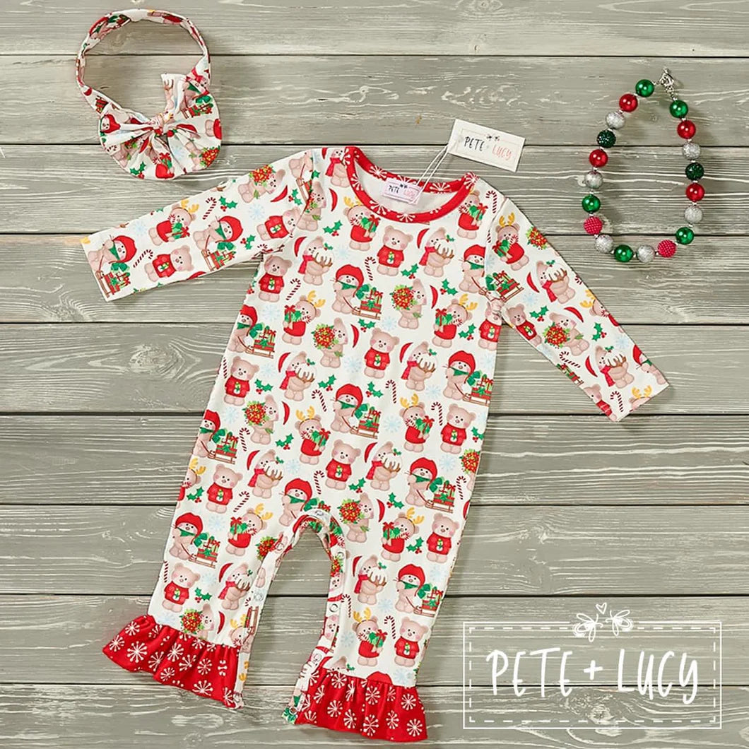 Pete & Lucy Christmas Mistletoe Romper