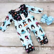 Pete & Lucy Penguin Party Romper