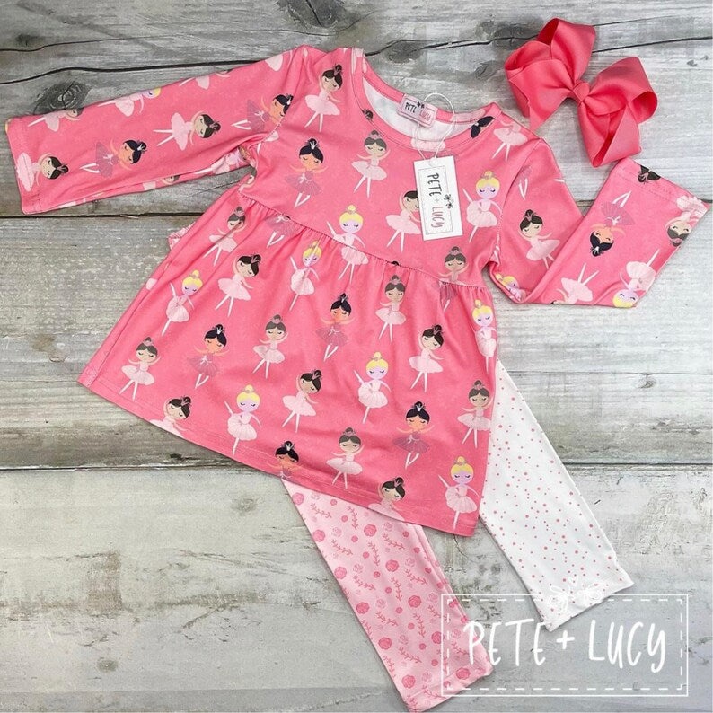 Pete & Lucy Ballerina Rose Pant Set