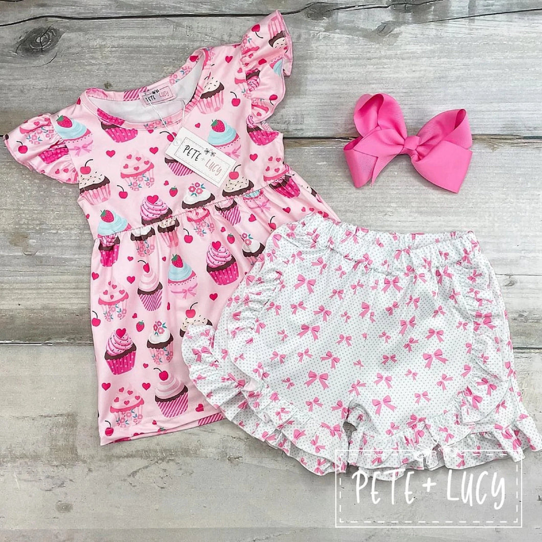 Pete & Lucy Cupcake Cutie Short Set