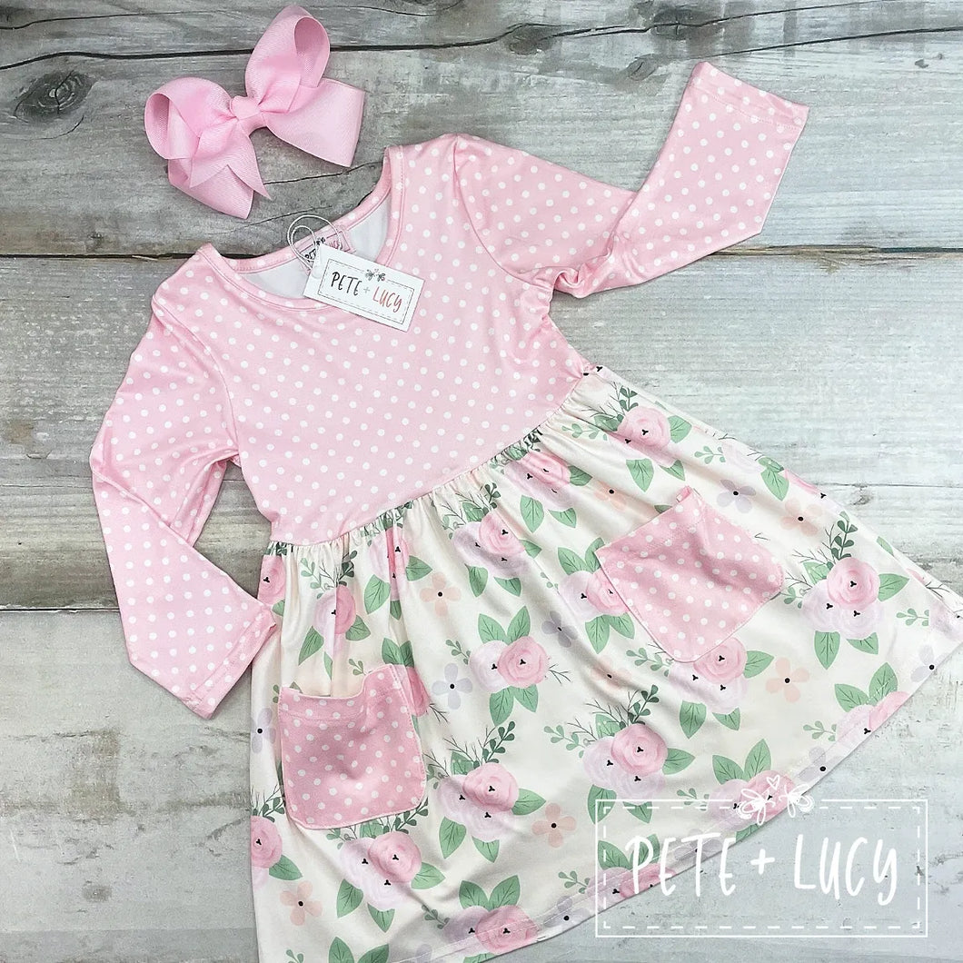 Pete & Lucy Shabby Chic Long Sleeve Dress