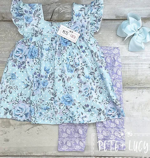 Pete & Lucy Baby Blues Capri Set
