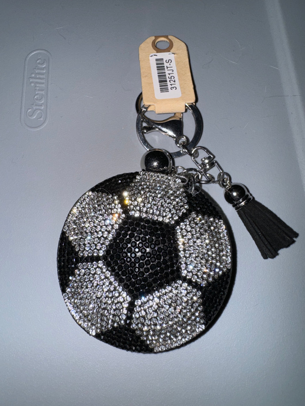 Soccer Rhinestone Keychain