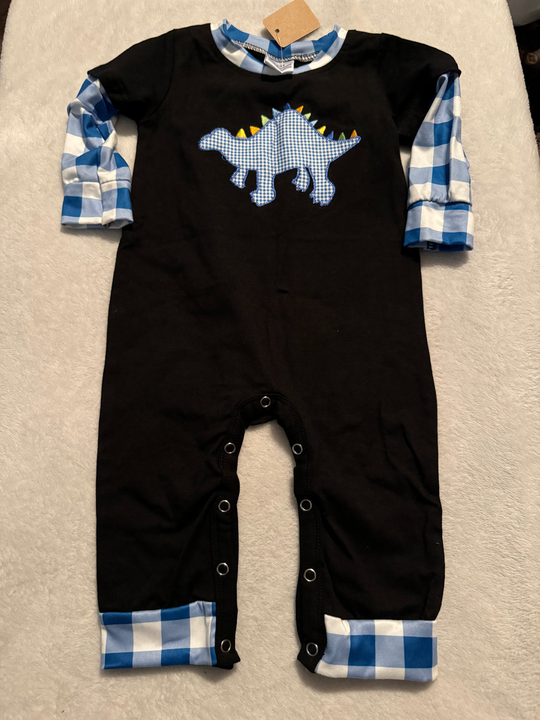 Dino Plaid Onesie